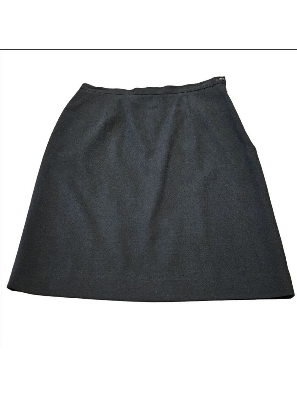 Women's Rena Rowan Wool Blend Black Petite Pencil Skirt 14P